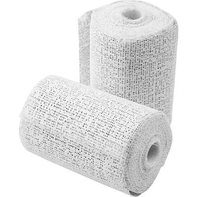 White Medical Gauze Bandage , Elastic Plaster Of Paris Bandage
