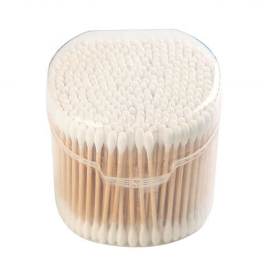 Eco Friendly Bamboo Wooden Stick Ear Cleaning Cotton Buds 75mm