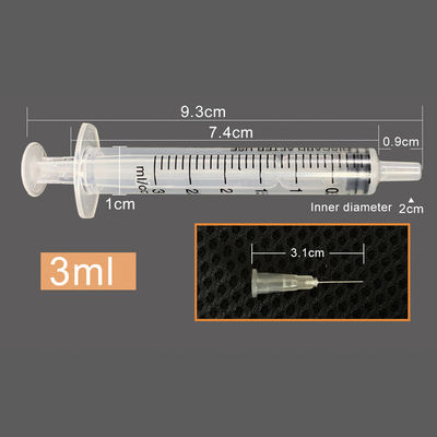 ISO13485 23g 3ml Disposable Plastic Syringes And Needles