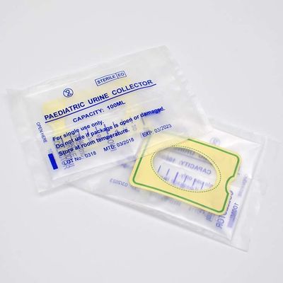 Sterile Baby Urine Drainage Bag , 100ml 200ml Pediatric Urine Collection Bag