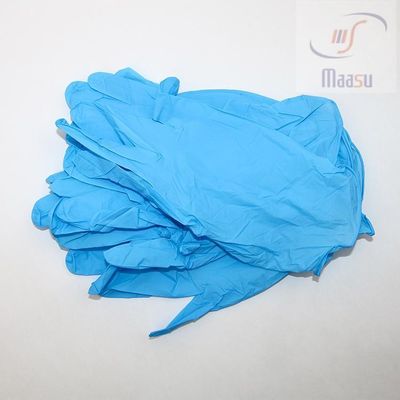 OEM Blue Latex Surgical Gloves , Disposable Latex Medical Examination Gloves
